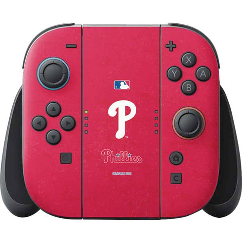 MLB Philadelphia Phillies - Solid Distressed Nintendo Switch 2 (2025) Joy-Con Controller Skin