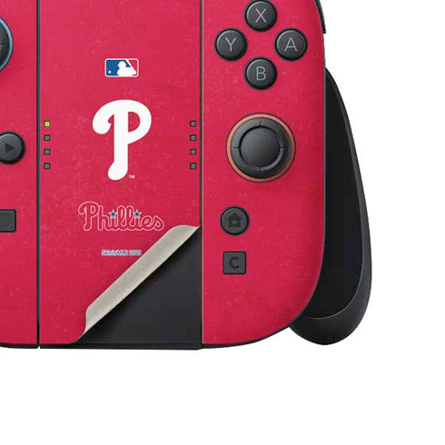 MLB Philadelphia Phillies - Solid Distressed Nintendo Switch 2 (2025) Joy-Con Controller Skin