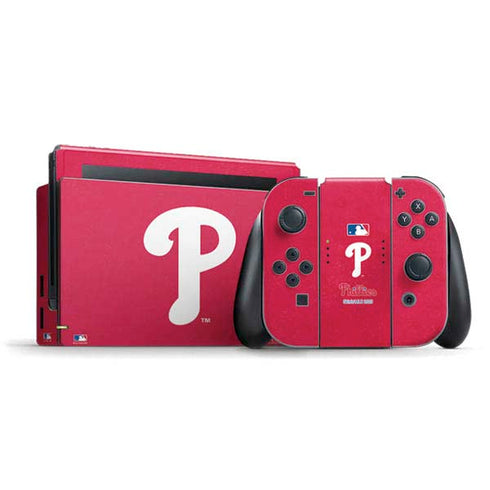 MLB Philadelphia Phillies - Solid Distressed Nintendo Skins