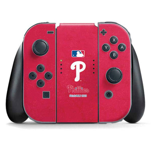 MLB Philadelphia Phillies - Solid Distressed Nintendo Skins