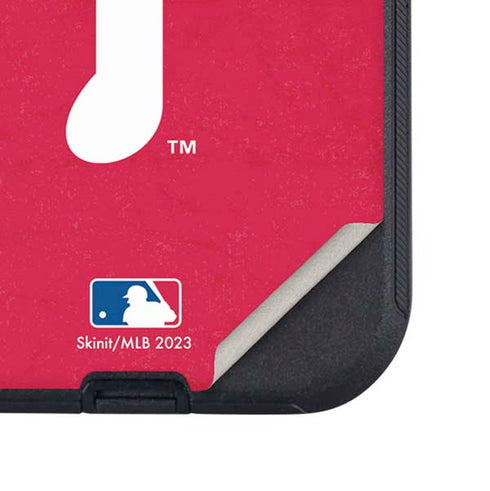 MLB Philadelphia Phillies - Solid Distressed Otterbox Defender iPhone Skin
