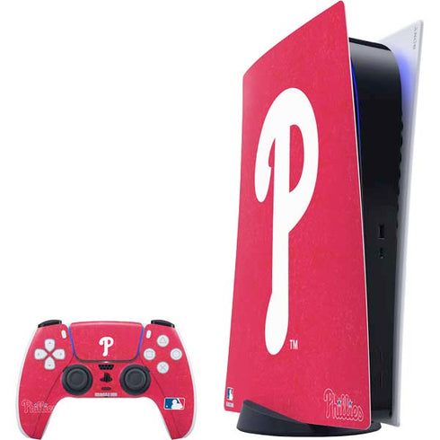MLB Philadelphia Phillies - Solid Distressed PlayStation PS5 Skins