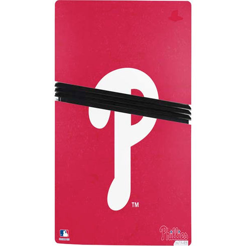 MLB Philadelphia Phillies - Solid Distressed PS5 Pro Bundle Skin