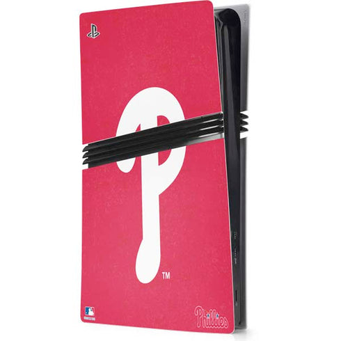 MLB Philadelphia Phillies - Solid Distressed PS5 Pro Console Skin