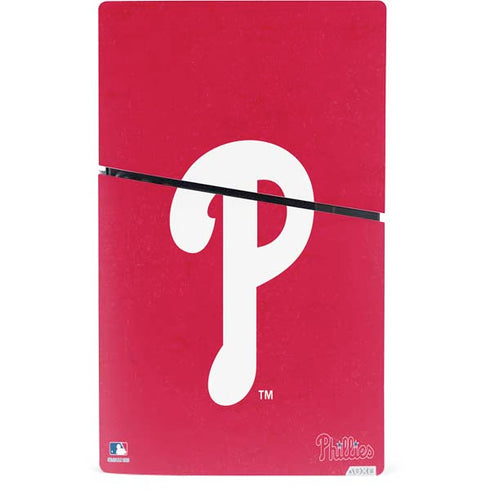 MLB Philadelphia Phillies - Solid Distressed PS5 Slim Digital Edition Console Skin