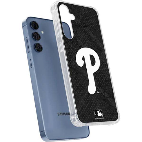 MLB Philadelphia Phillies Dark Wash Galaxy A35 5G Clear Case