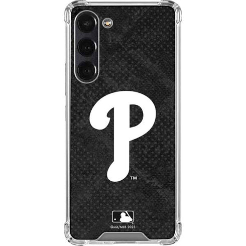 MLB Philadelphia Phillies Dark Wash Galaxy S24 FE Clear Case