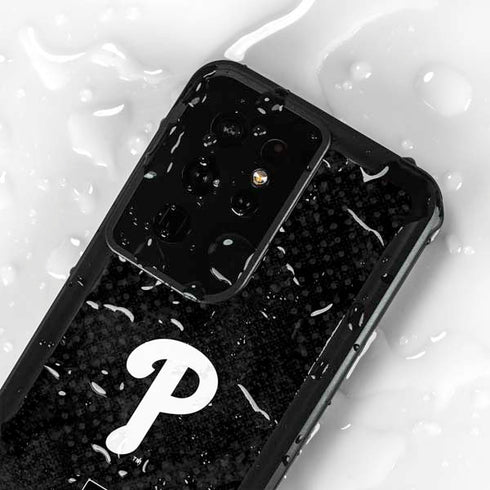 MLB Philadelphia Phillies Dark Wash Galaxy S24 Ultra Waterproof Case