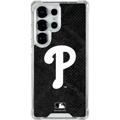 MLB Philadelphia Phillies Dark Wash Galaxy S25 Ultra Clear Case