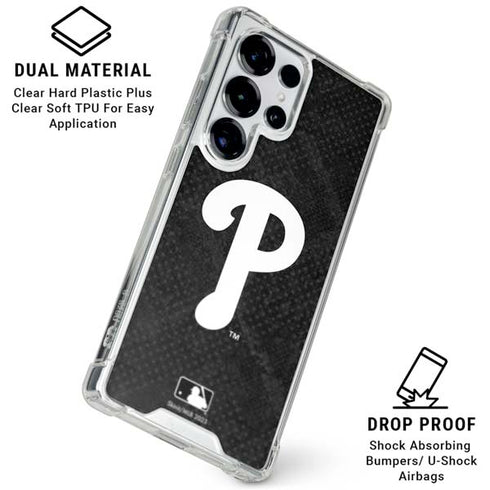 MLB Philadelphia Phillies Dark Wash Galaxy S25 Ultra Clear Case