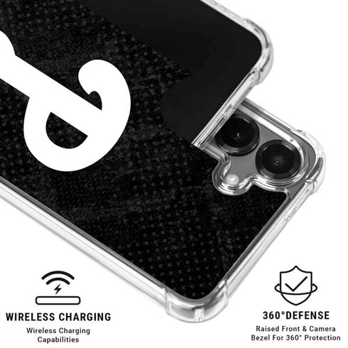 MLB Philadelphia Phillies Dark Wash Galaxy S26 Clear Case