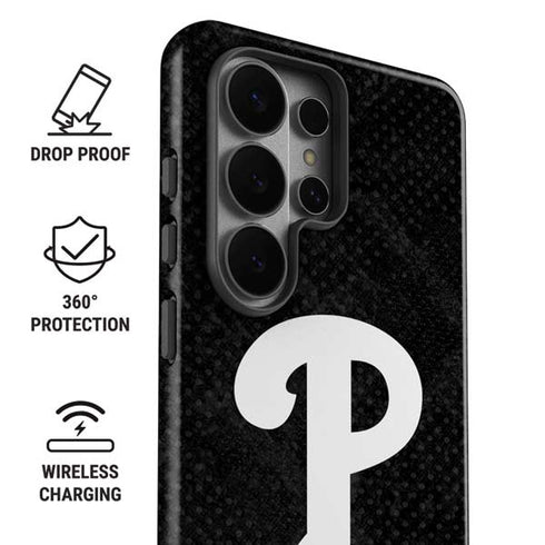 MLB Philadelphia Phillies Dark Wash Galaxy S26 Ultra Impact Case