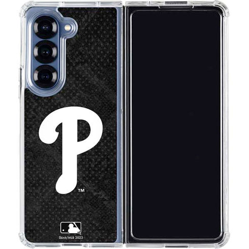 MLB Philadelphia Phillies Dark Wash Galaxy Z Fold7 Clear Case