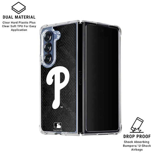 MLB Philadelphia Phillies Dark Wash Galaxy Z Fold7 Clear Case