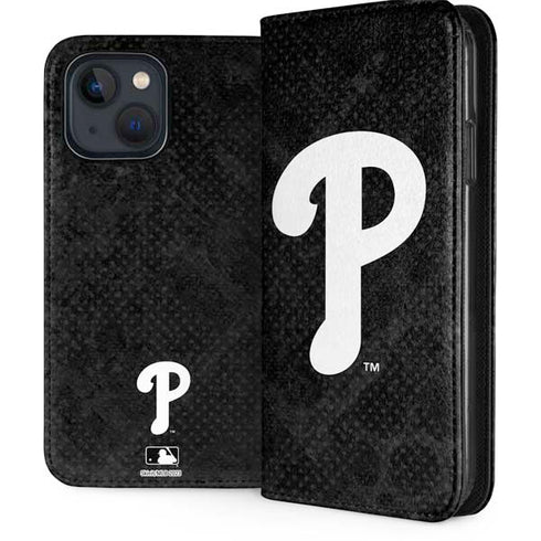 MLB Philadelphia Phillies Dark Wash iPhone 15 Plus Folio Case