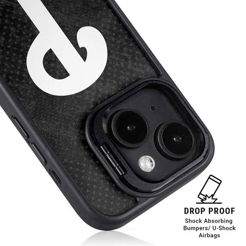 MLB Philadelphia Phillies Dark Wash iPhone 15 Plus Kickstand Case