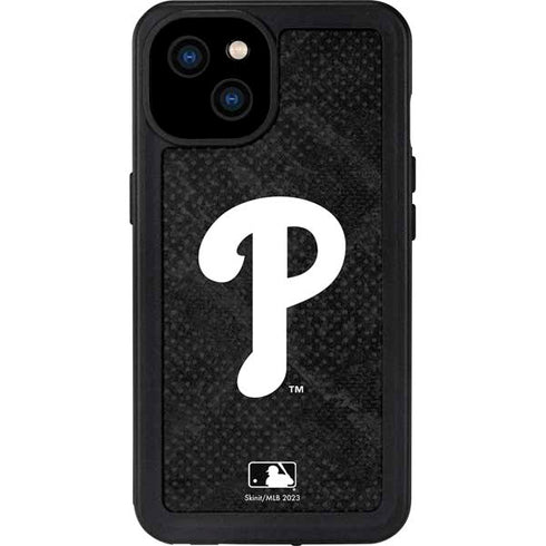MLB Philadelphia Phillies Dark Wash iPhone 15 Plus Waterproof Case
