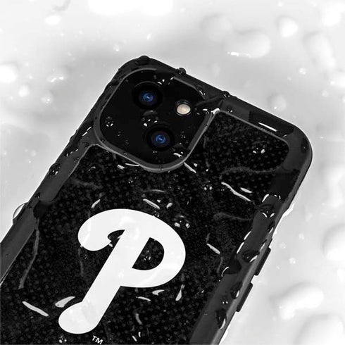 MLB Philadelphia Phillies Dark Wash iPhone 15 Plus Waterproof Case