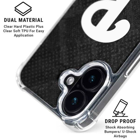 MLB Philadelphia Phillies Dark Wash iPhone 16 Plus Clear Case