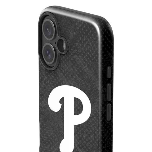 MLB Philadelphia Phillies Dark Wash iPhone 16 Plus Impact Case