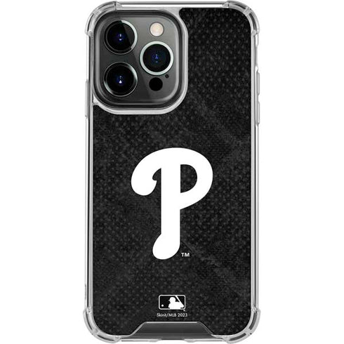 MLB Philadelphia Phillies Dark Wash iPhone 16 Pro Clear Case