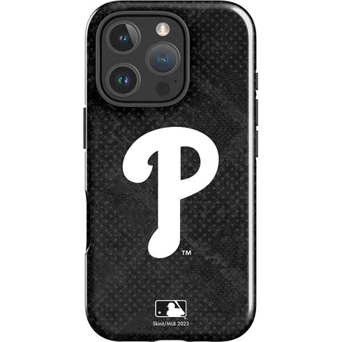 MLB Philadelphia Phillies Dark Wash iPhone 16 Pro Impact Case