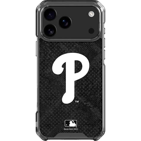 MLB Philadelphia Phillies Dark Wash iPhone 18 Pro Max Clear Case