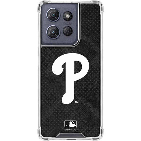 MLB Philadelphia Phillies Dark Wash Moto G 5G (2025) Clear Case