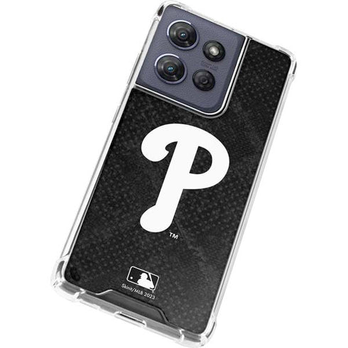 MLB Philadelphia Phillies Dark Wash Moto G 5G (2025) Clear Case