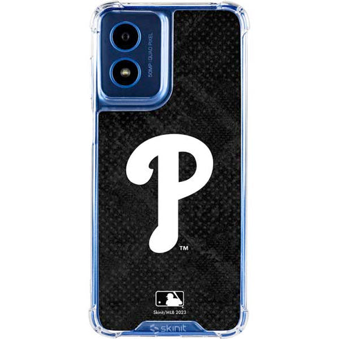 MLB Philadelphia Phillies Dark Wash Moto G 5G (2024) Clear Case