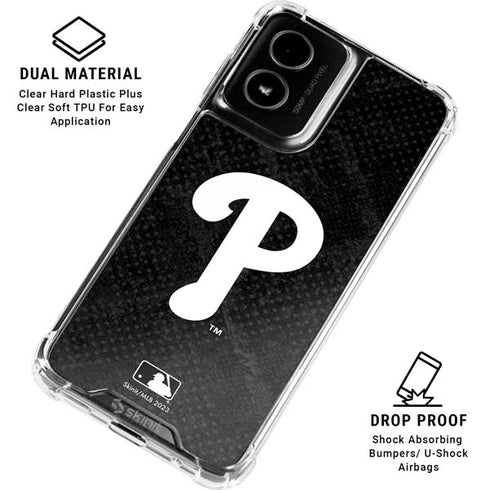MLB Philadelphia Phillies Dark Wash Moto G Power 5G (2024) Clear Case