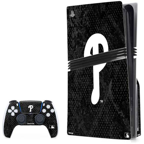MLB Philadelphia Phillies Dark Wash PS5 Pro Disk Bundle Skin