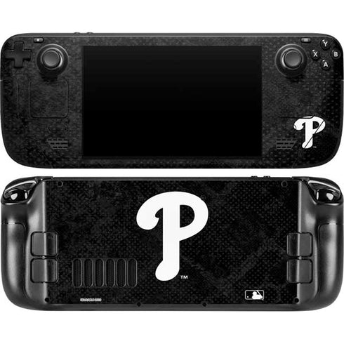 MLB Philadelphia Phillies Dark Wash Steam Deck Handheld Gaming Computer OLED Skin