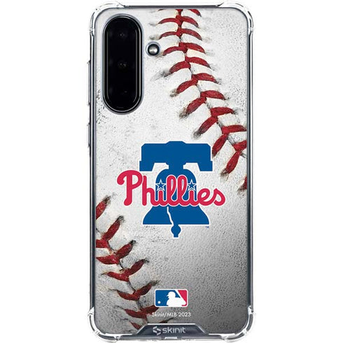 MLB Philadelphia Phillies Game Ball Galaxy A36 5G Clear Case