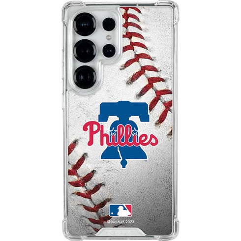 MLB Philadelphia Phillies Game Ball Galaxy S25 Ultra Clear Case