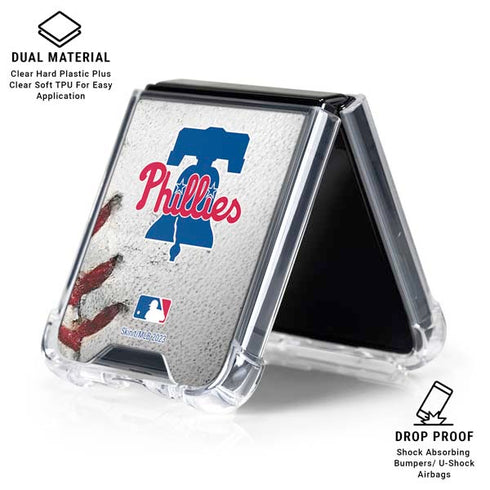 MLB Philadelphia Phillies Game Ball Galaxy Z Flip6 Clear Case