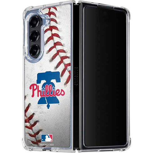 MLB Philadelphia Phillies Game Ball Galaxy Z Fold5 5G Clear Case