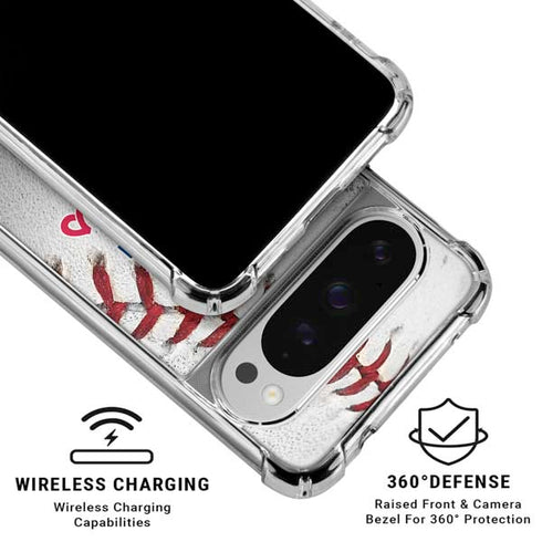 MLB Philadelphia Phillies Game Ball Google Pixel 10 Pro XL Clear Case
