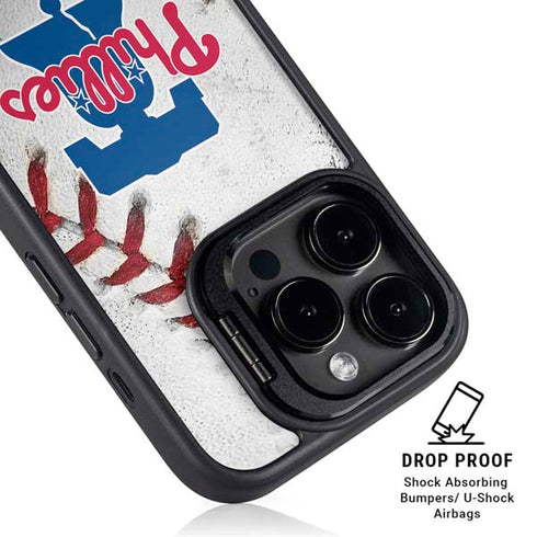 MLB Philadelphia Phillies Game Ball iPhone 14 Pro Kickstand Case