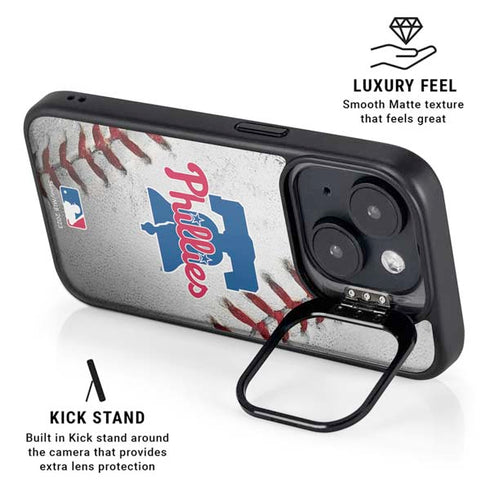 MLB Philadelphia Phillies Game Ball iPhone 15 Plus Kickstand Case
