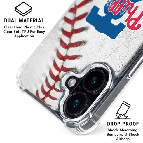 MLB Philadelphia Phillies Game Ball iPhone 16 Clear Case