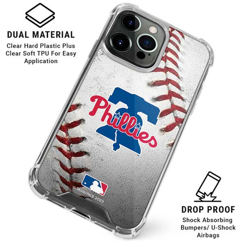MLB Philadelphia Phillies Game Ball iPhone 16 Pro Max Clear Case