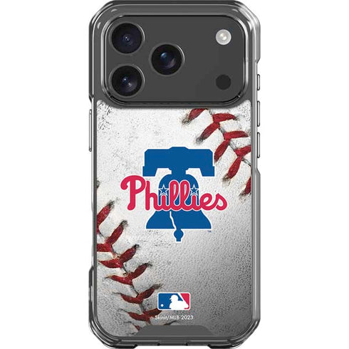 MLB Philadelphia Phillies Game Ball iPhone 17 Pro Clear Case