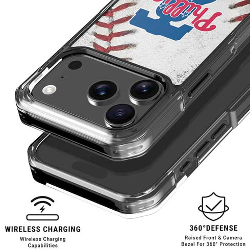 MLB Philadelphia Phillies Game Ball iPhone 17 Pro Clear Case