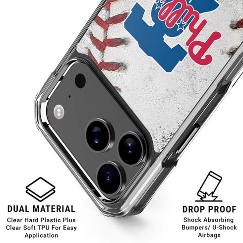 MLB Philadelphia Phillies Game Ball iPhone 17 Pro Clear Case