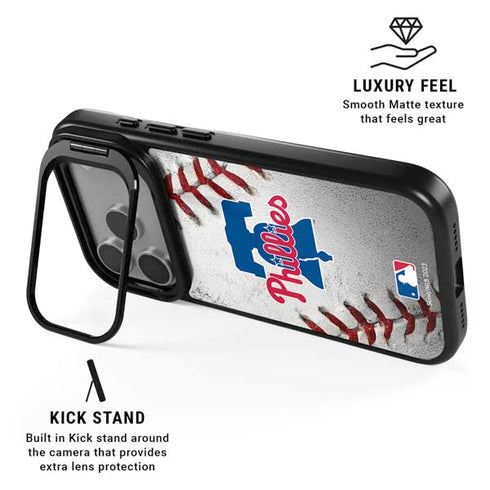 MLB Philadelphia Phillies Game Ball iPhone 17 Pro Kickstand Case