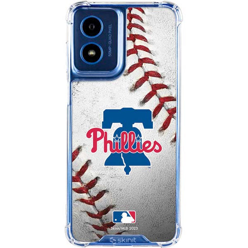 MLB Philadelphia Phillies Game Ball Moto G Play 4G (2024) Clear Case