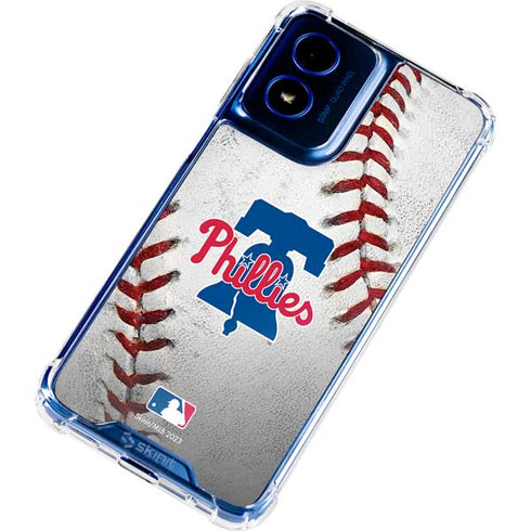 MLB Philadelphia Phillies Game Ball Moto G Play 4G (2024) Clear Case