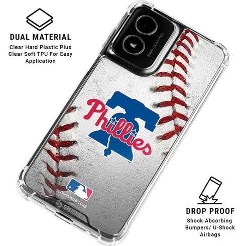 MLB Philadelphia Phillies Game Ball Moto G Power 5G (2024) Clear Case