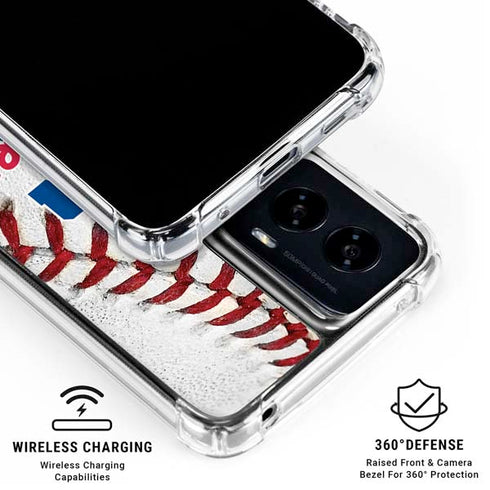 MLB Philadelphia Phillies Game Ball Moto G Power 5G (2024) Clear Case